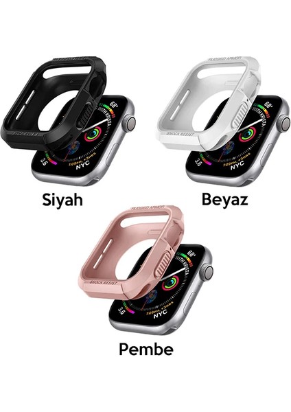 Ally Apple Watch 4-5 40MM Şok Darbe Onleyici Silikon KILIF-(1903) - LORCE3692-9165 modelleri