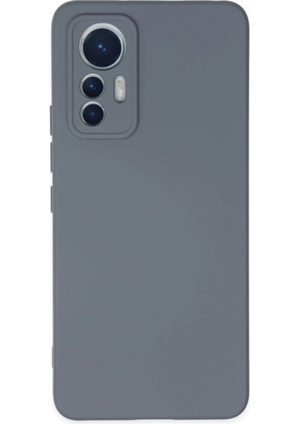 Xiaomi Mi 12 Lite Kılıf Nano Içi Kadife Silikon - Gri - LORCE4679-3408