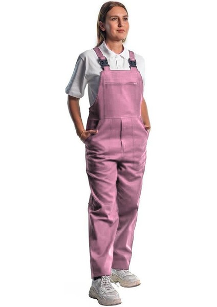 , Bahçıvan Tulum, Pembe -8E460- Askılı Tulum, Pamuk fiyatları