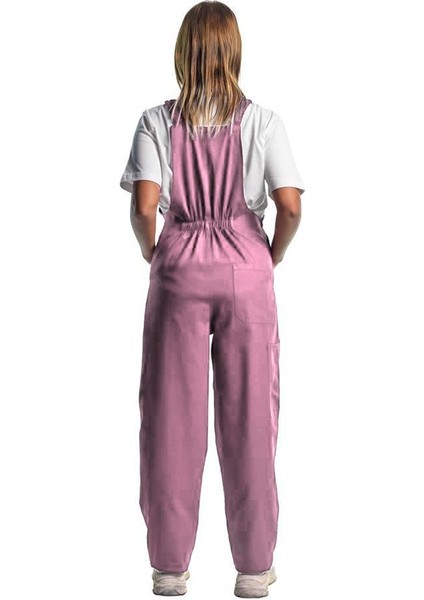 , Bahçıvan Tulum, Pembe -8E460- Askılı Tulum, Pamuk fırsatları