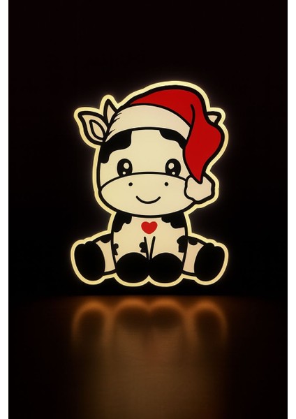 Inek Noel Tasarımlı Dekoratif Aydınlatma Gece Lambası
