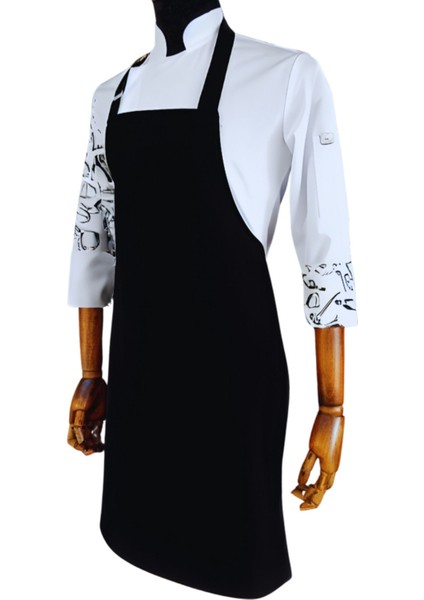 Şık Siyah Askılı Mutfak Önlüğü, Şef ve Mutfak Için Uygun, Koruyucu ve Rahat Tasarım modelleri