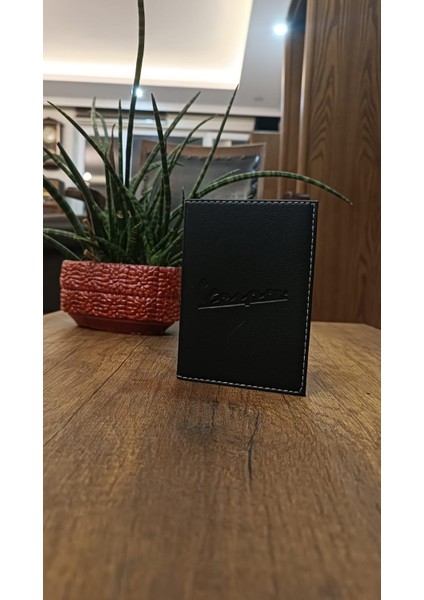 Vespa Deri Dikişli Araç Ruhsat Kılıfı Kabı Oto Ruhsatlık Araba Ruhsat Koruyucu.. modelleri