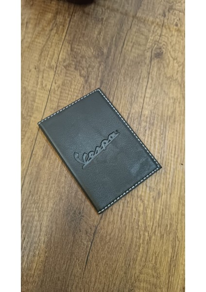 Vespa Deri Dikişli Araç Ruhsat Kılıfı Kabı Oto Ruhsatlık Araba Ruhsat Koruyucu.. indirimleri