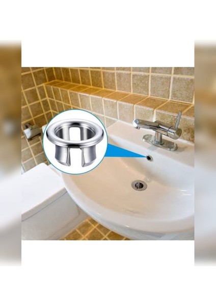 Krom Lavabo Yüzüğü 2 Adet Endüstriyel Kullanıma Uygun Dayanıklı Tasarım