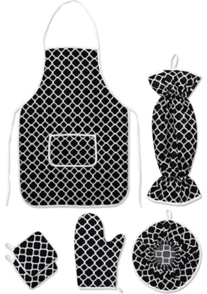 Renkli 6 Parça Mutfak Seti, Önlük, Eldiven, Tutacak, Organizer Poşet ile Tamamla fiyatları