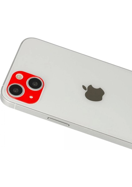 iPhone 13 Rainbow Kamera Lens Koruma Cam - Kırmızı - LORCE2542-5084