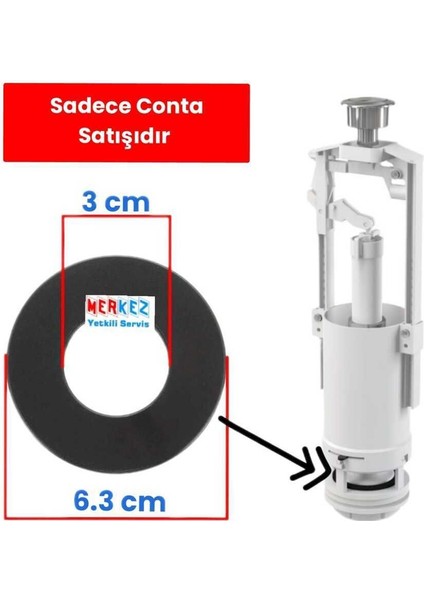 3/6 Litre Klozet Rezervuar Iç Takım Boşaltma Contası