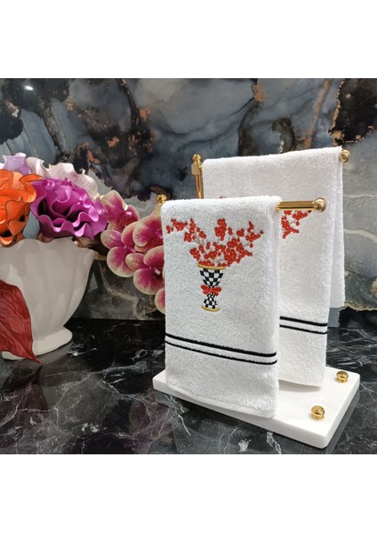 Desenli Mutfak Havlusu, Bej Renk, Şık ve Kullanışlı Ev Dekorasyonu