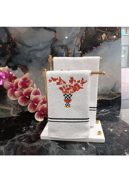 Desenli Mutfak Havlusu, Bej Renk, Şık ve Kullanışlı Ev Dekorasyonu