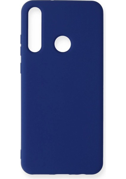Huawei Y6P Kılıf Nano Içi Kadife Silikon - Lacivert - LORCE9371-8728
