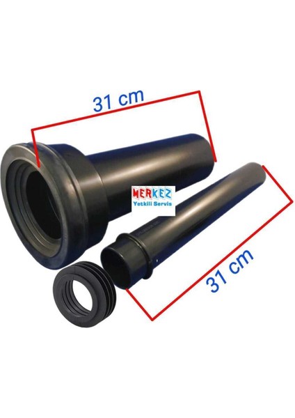 Uzun Tip Gömme Rezervuar Klozet Arası Atık Su Temiz Su Bağlantı Boruları Kada Seti