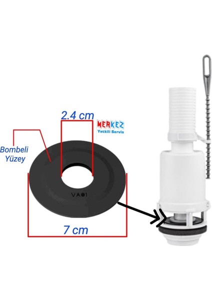 Tek Basmalı Klozet Rezervuar Iç Takım Contası