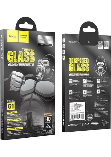 Hoco iPhone 15 Pro Max Full Screen Hd Tempered Kırılmaz Cam Ekran KORUYUCU-(1903) - LORCE6308-254 fırsatları