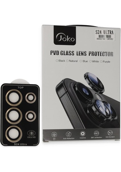 Samsung Galaxy S24 Ultra Pvd Metal Kamera Lens - Gold - LORCE4948-6352