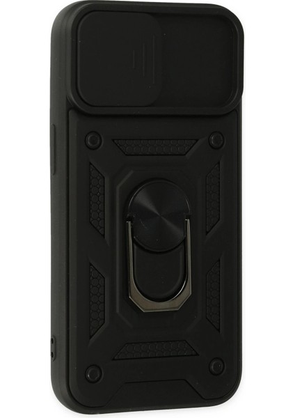 iPhone 14 Kılıf Pars Lens Yüzüklü Silikon - Siyah - LORCE8469-6669 fiyatları