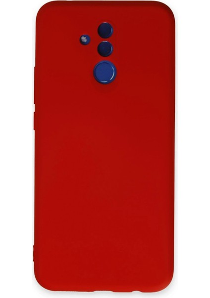 Huawei Mate 20 Lite Kılıf Nano Içi Kadife Silikon - Kırmızı - LORCE6149-9098
