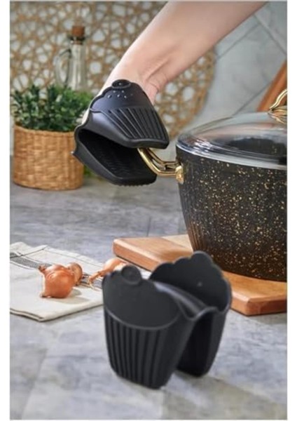 Çok Renkli Silikon Fırın Eldiveni ve Tepsi Tutucu Seti, Yüksek Kalite modelleri