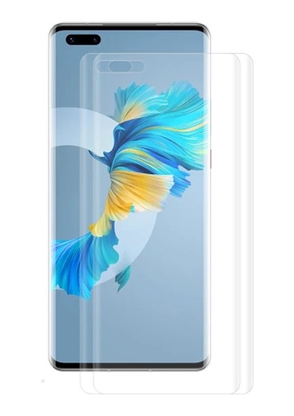 Gor Huawei Mate 40 Pro 3D Kavisli Full Kaplama Darbe Emici Ekran Koruyucu 2 Adet Set - LORCE9264-22 modelleri
