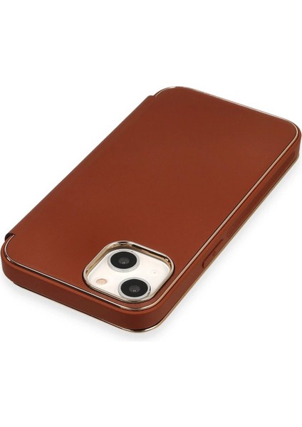 iPhone 14 Kılıf Dolpin Kapaklı - Kahverengi - LORCE7330-2734 indirimleri