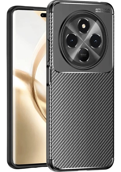 Tecno Spark 30 Kılıf Auto Focus Karbon Kapak - Siyah - LORCE4729-7588
