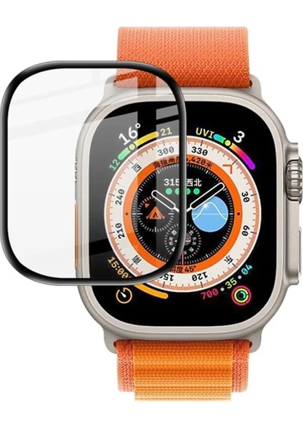 Apple Watch Ultra 49MM 3D Full Kaplama Ekran Koruyucu PET+PMMA-(1903) - LORCE8771-8361