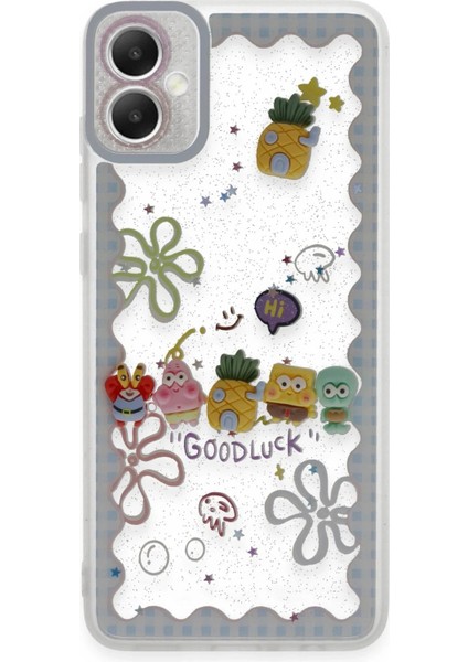 Samsung Galaxy A05 Kılıf Sweet Desenli Silikon Kapak - Açık Mavi - LORCE6919-6535