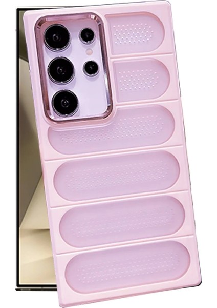 Samsung Galaxy S24 Ultra Kılıf Airmax Silikon Kapak - Pembe - LORCE6750-8368