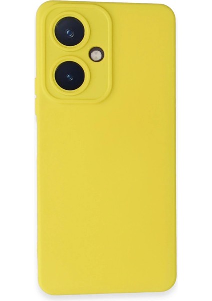 Vivo Y27 Kılıf Nano Içi Kadife Silikon - Sarı - LORCE6800-9239