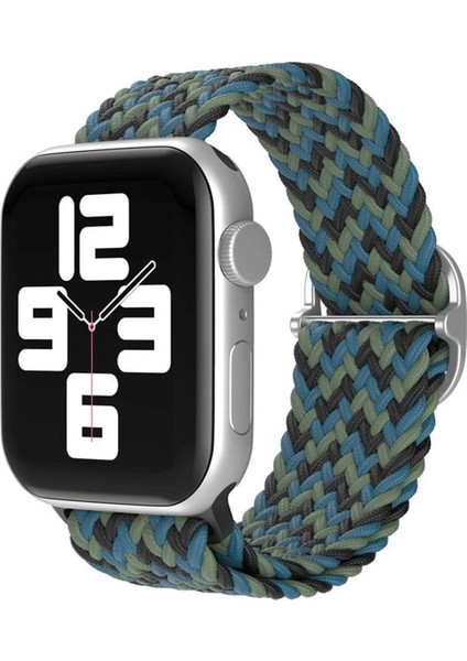 Apple Watch 38MM Star Kordon - Zigzag Mavi-Yeşil - LORCE1070-2060