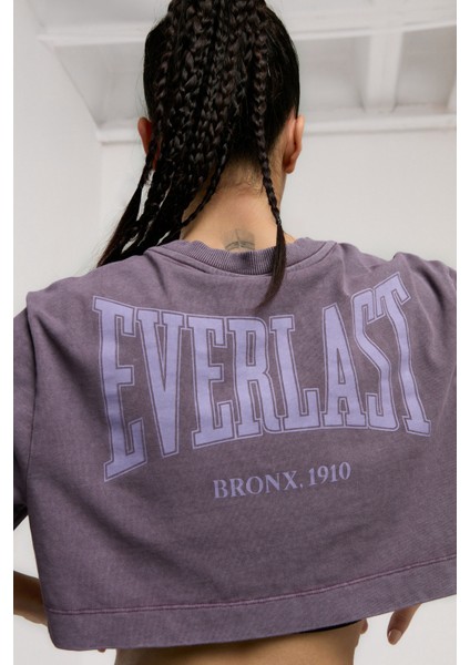 Bronx 1910 Oversize Mor Crop Kadın Tişört modelleri