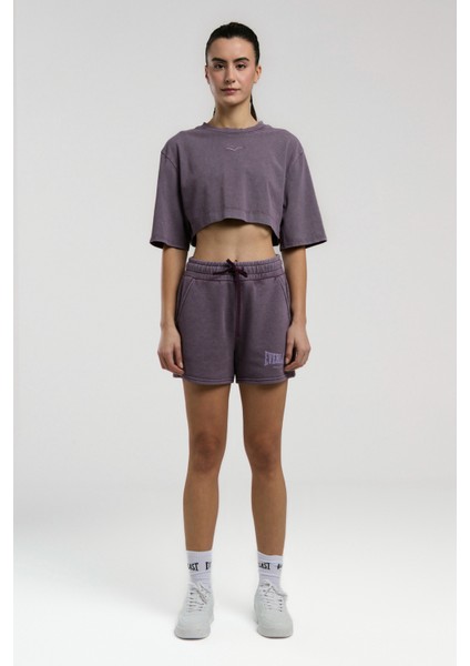 Bronx 1910 Oversize Mor Crop Kadın Tişört indirimleri