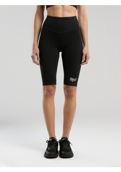 Ever Essentials Siyah Kadın Biker Tayt