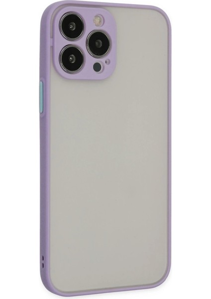 iPhone 13 Pro Max Kılıf Montreal Silikon Kapak - Mor - LORCE8786-8797 modelleri
