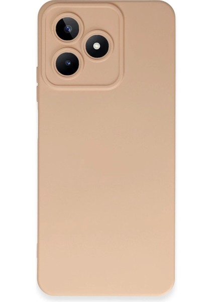 Realme C53 Kılıf Nano Içi Kadife Silikon - Pudra - LORCE8080-2577