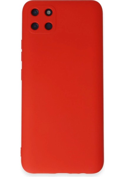 Realme C11 Kılıf Nano Içi Kadife Silikon - Kırmızı - LORCE8044-6001