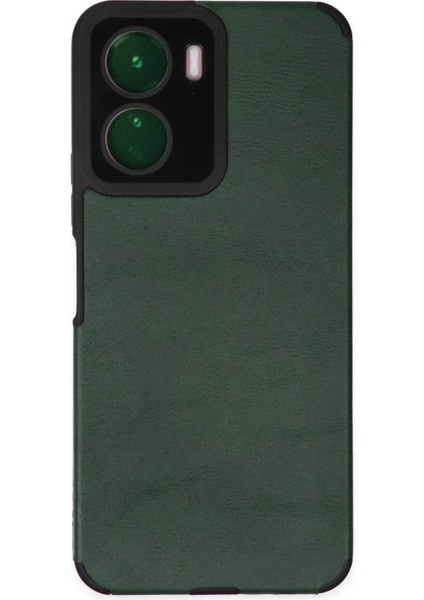 Vivo Y16 Kılıf Loop Deri Silikon - Yeşil - LORCE1295-9651