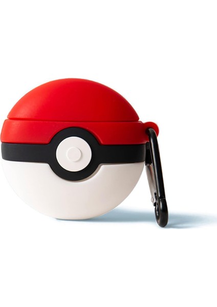 Airpods 4.Nesil ile Uyumlu Kılıf Karikatür Pokeball Figürlü Tasarım Sevimli Figürlü Silikon Kılıf