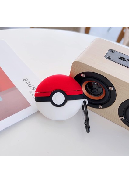 Airpods 4.Nesil ile Uyumlu Kılıf Karikatür Pokeball Figürlü Tasarım Sevimli Figürlü Silikon Kılıf modelleri