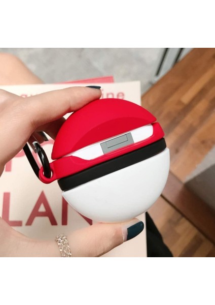 Airpods 4.Nesil ile Uyumlu Kılıf Karikatür Pokeball Figürlü Tasarım Sevimli Figürlü Silikon Kılıf indirimleri