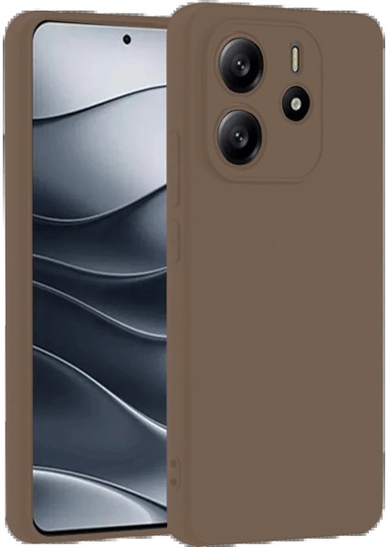 Xiaomi Redmi Note 14 4g Kılıf First Silikon - Kahverengi - LORCE4264-8797