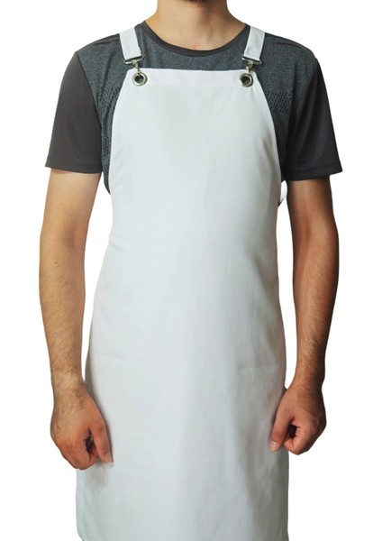 Çapraz Bağlamalı, Cepsiz, Beyaz Mutfak Şef Önlüğü, Restoran ve Mutfak Kullanımı