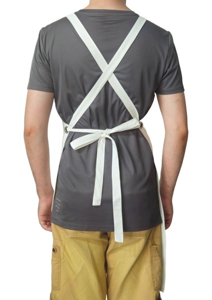 Ekru Çapraz Bağlamalı Mutfak Şef Önlüğü, Cepsiz, Rahat ve Şık Tasarım fiyatları