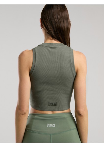 Ever Relaxed Rib Haki Kadın Atlet modelleri