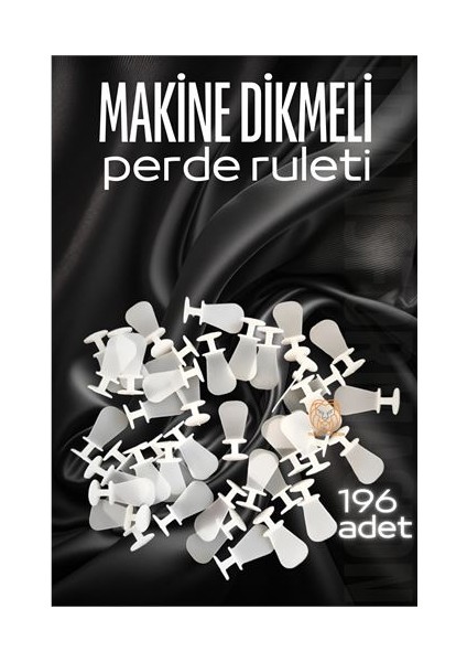 Turk Makine Dikmeli Perde Düğmesi Perde Ruleti Perde Düğmesi 196 Adet - EMY7360-3084