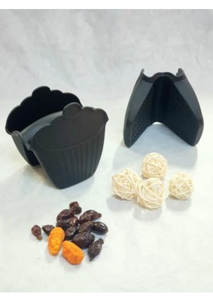 2'li Siyah Silikon Fırın Eldiveni, Güçlü ve Dayanıklı, Rahat Kullanım fiyatları