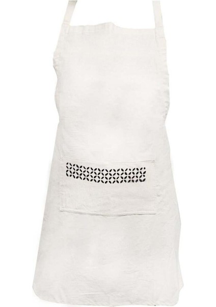 Taş Baskı Unisex Mutfak Önlüğü Bej Renkli, Şık ve Koruyucu Tasarım