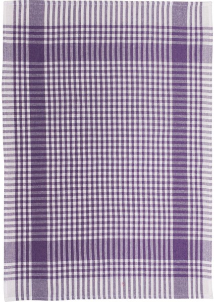 Lila Kareli Pöti 4'lü Kurulama Bezi, Beslenme Örtüsü, Servis Peçetesi 50X70 cm