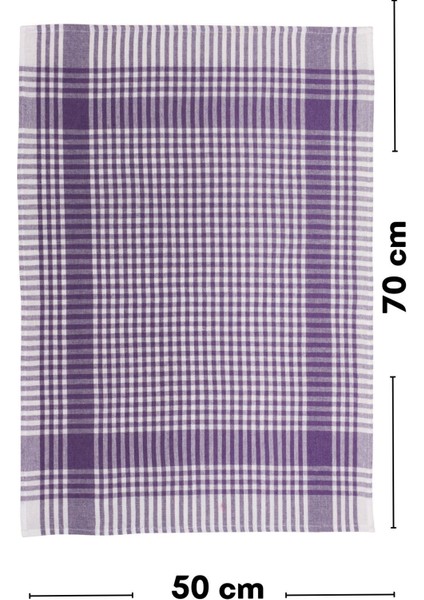 Lila Kareli Pöti 4'lü Kurulama Bezi, Beslenme Örtüsü, Servis Peçetesi 50X70 cm fiyatları