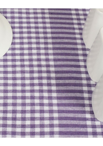 Lila Kareli Pöti 4'lü Kurulama Bezi, Beslenme Örtüsü, Servis Peçetesi 50X70 cm fırsatları